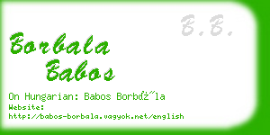 borbala babos business card